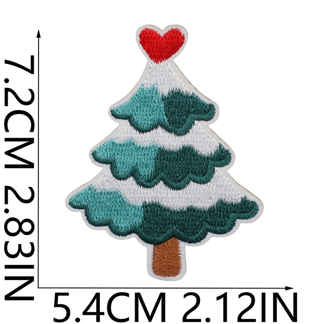 back with glue christmas tree series embroidery patch (back with glue)