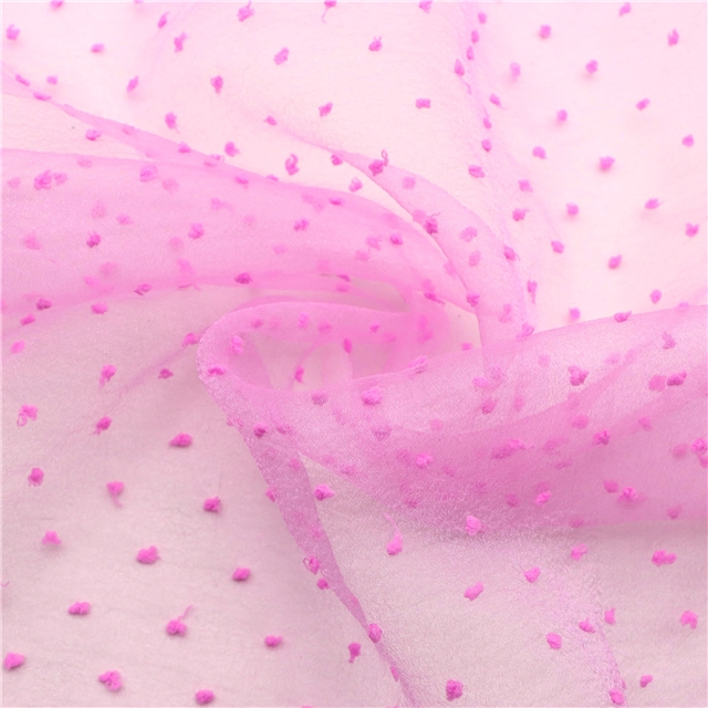 velvet dots mesh fabric