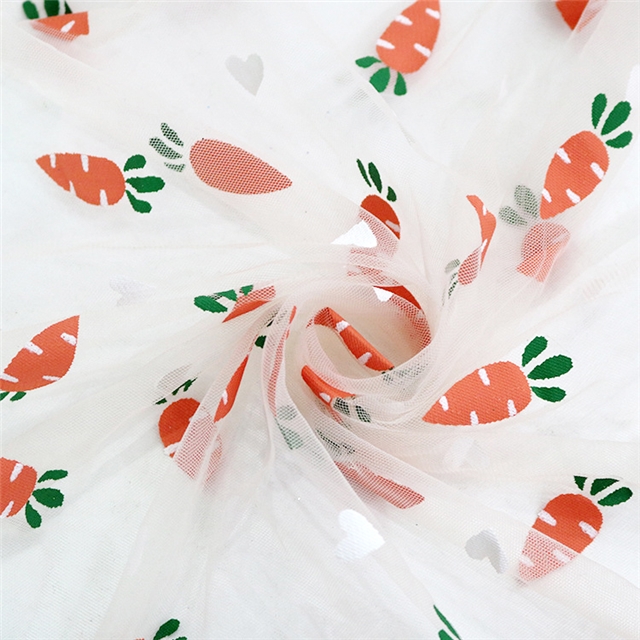 offset printing heart carrot mesh gauze