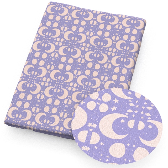 polyester cotton geometric star moon flower series polyester cotton fabric set (5 pcs/set)