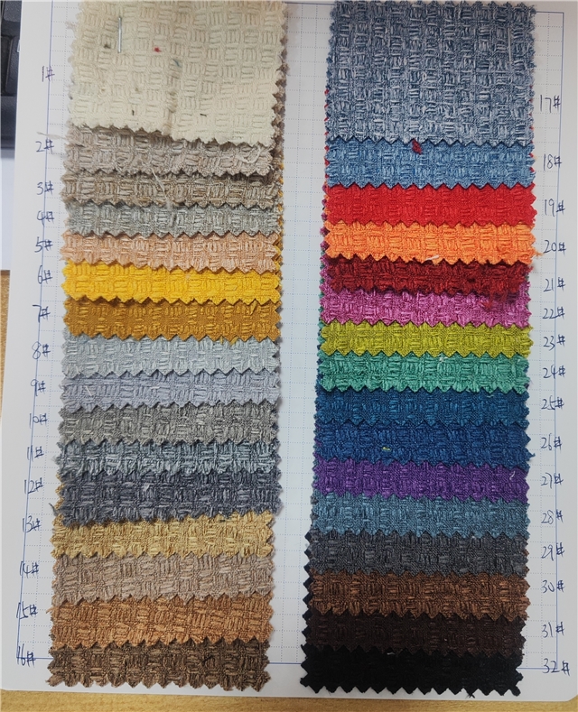 plain horizontal and vertical striped jacquard fabric