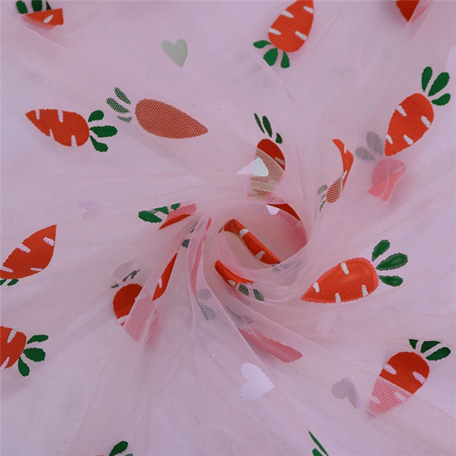 offset printing heart carrot mesh gauze
