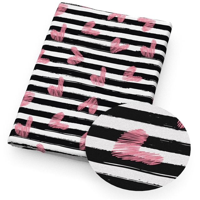 polyester cotton stripe heart series polyester cotton fabric set (12 pcs/set) polyester cotton fabric,20*20cm(7.9*7.9
