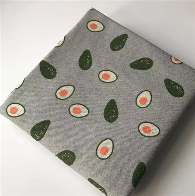 Fruit series printed linen fabric
