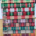 plaid gold and silver thread imitation linen fabric