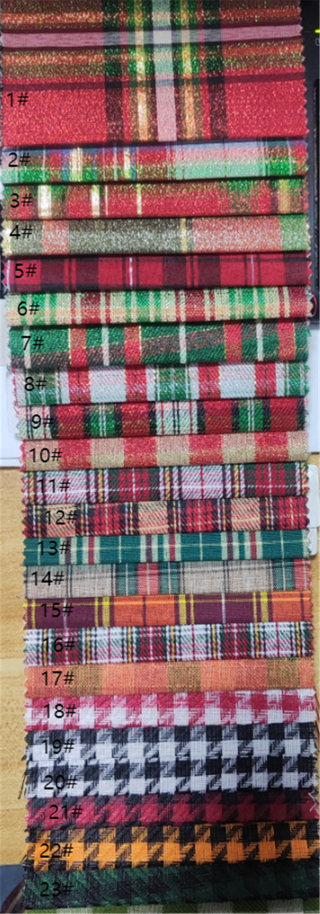 plaid gold and silver thread imitation linen fabric