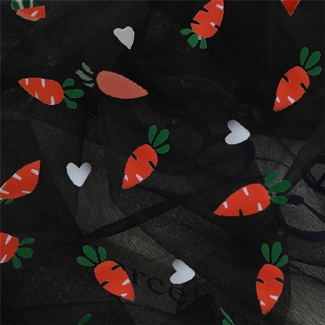 offset printing heart carrot mesh gauze