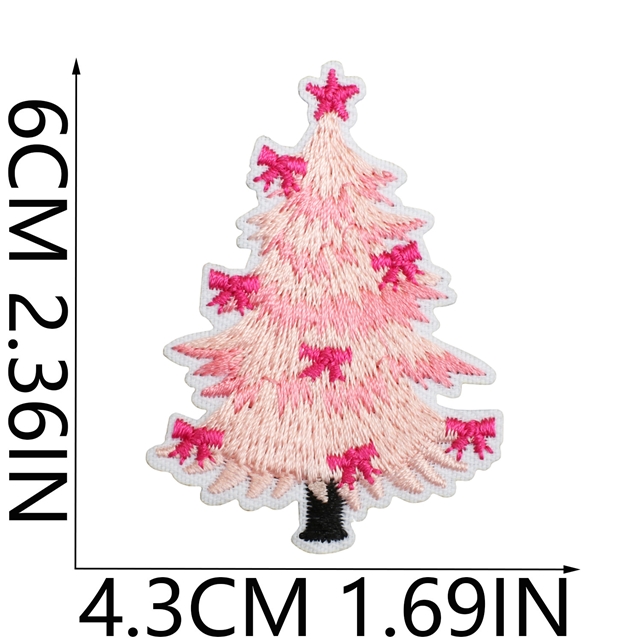 back with glue christmas tree series embroidery patch (back with glue)