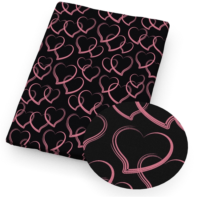 polyester cotton stripe heart series polyester cotton fabric set (12 pcs/set) polyester cotton fabric,20*20cm(7.9*7.9