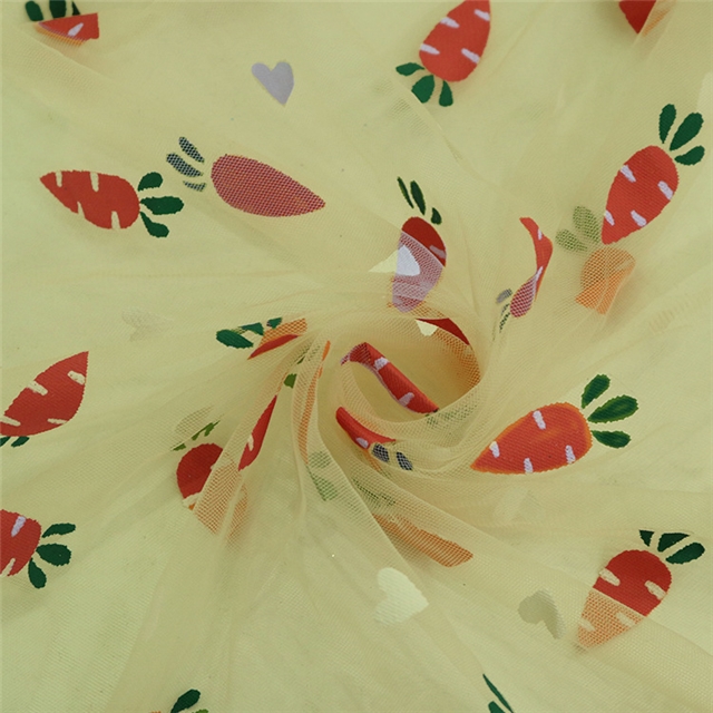 offset printing heart carrot mesh gauze
