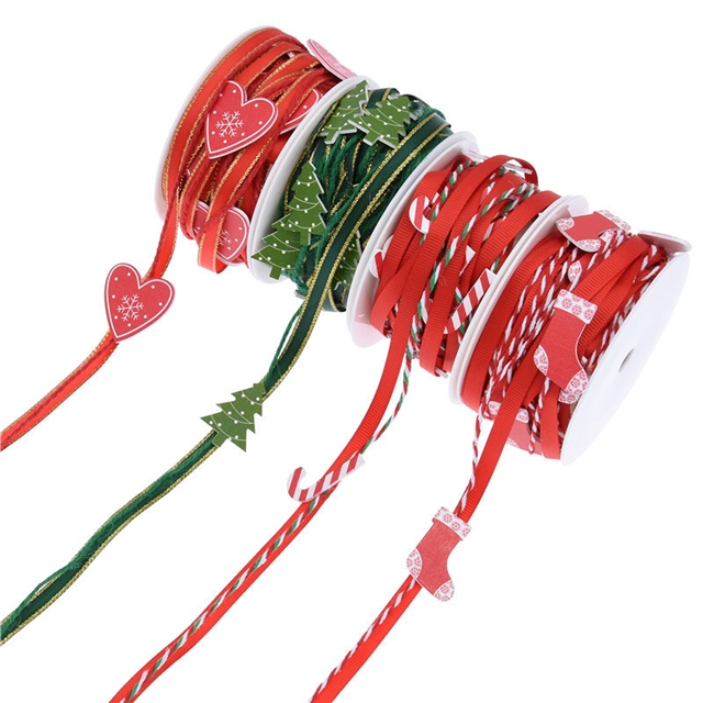 christmas wooden decorative ribbon