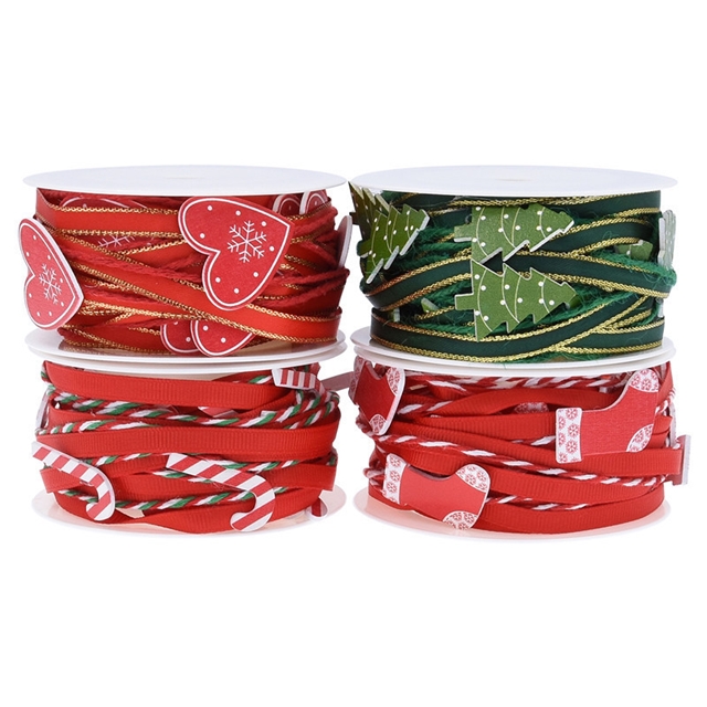 christmas wooden decorative ribbon