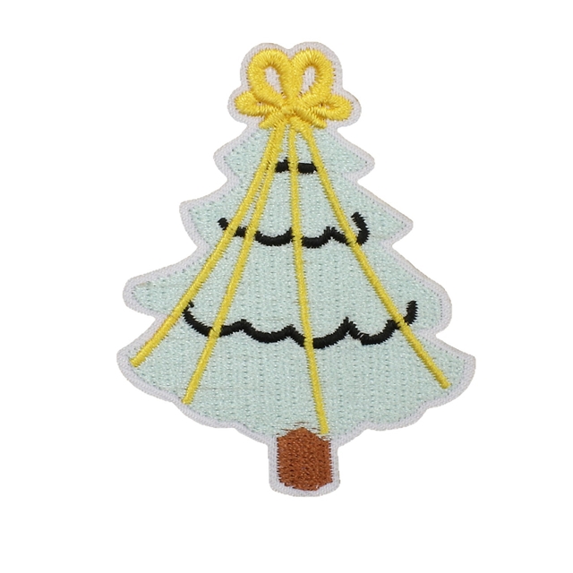 back with glue christmas tree series embroidery patch (back with glue)