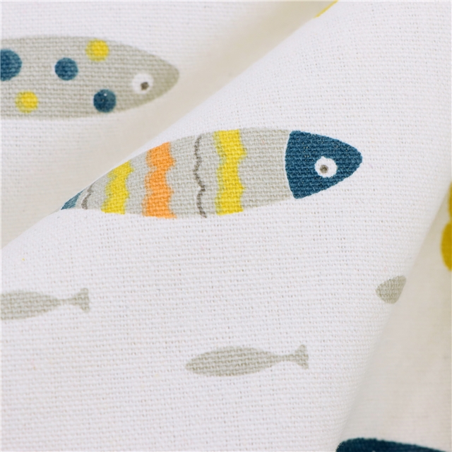 fish printing polyester cotton canvas fabric