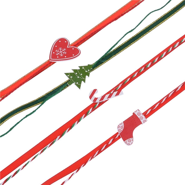 christmas wooden decorative ribbon