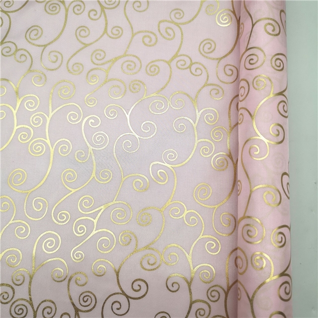 hot stamping heart-shaped organza fabric