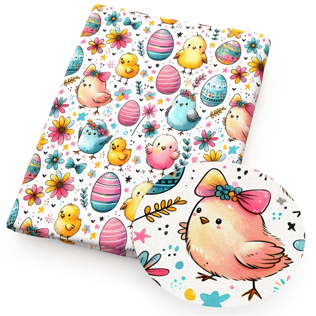 polyester cotton easter series polyester cotton fabric set (8 pcs/set)