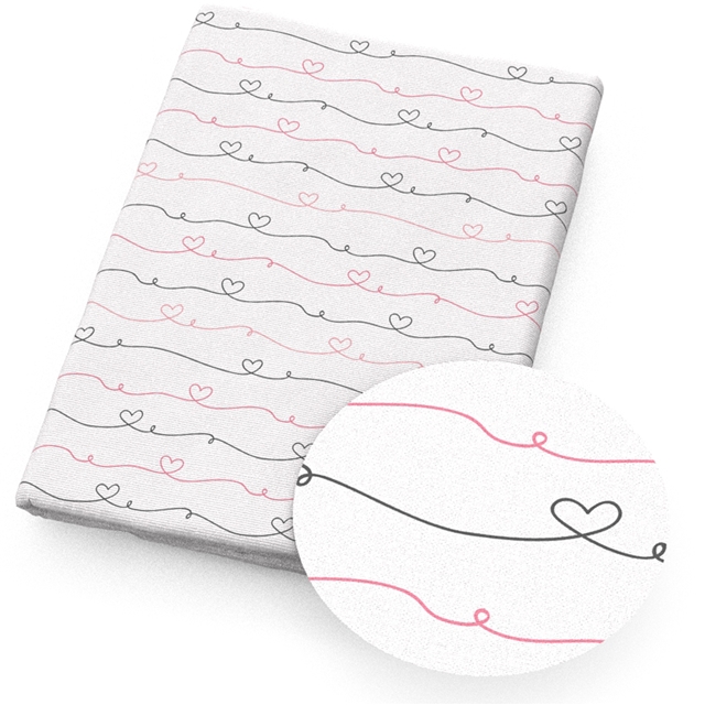 polyester cotton stripe heart series polyester cotton fabric set (12 pcs/set) polyester cotton fabric,20*20cm(7.9*7.9