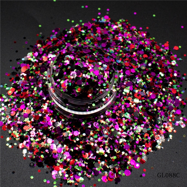 halloween mixed rainbow glitter (10g/box)