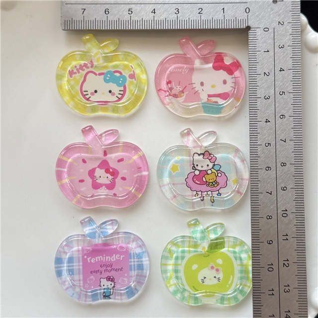 resin transparent Kitty apple 3d resin accessories