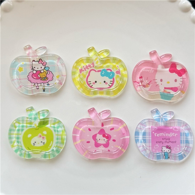 resin transparent Kitty apple 3d resin accessories