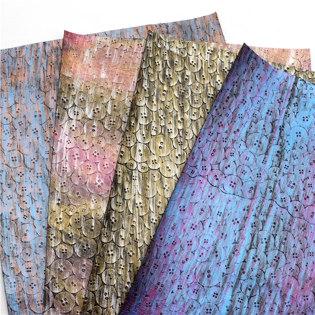 synthetic leather bump texture metallic button faux leather