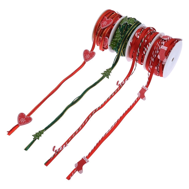 christmas wooden decorative ribbon
