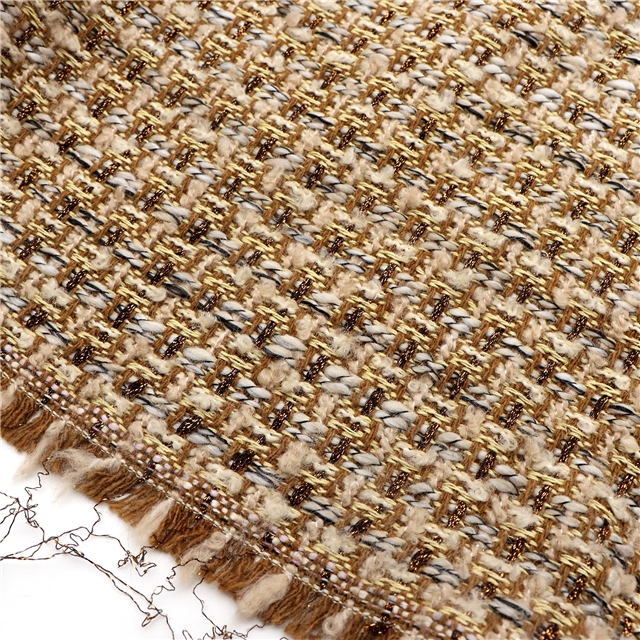 woolen bright silk woven small fragrant fabric
