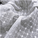 cotton embroidered hollow diamond pattern fabric