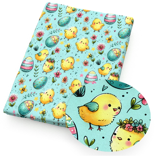 polyester cotton easter series polyester cotton fabric set (8 pcs/set)