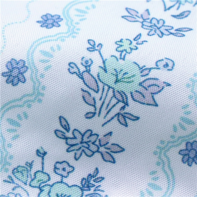 striped grid small floral polyester cotton fabric