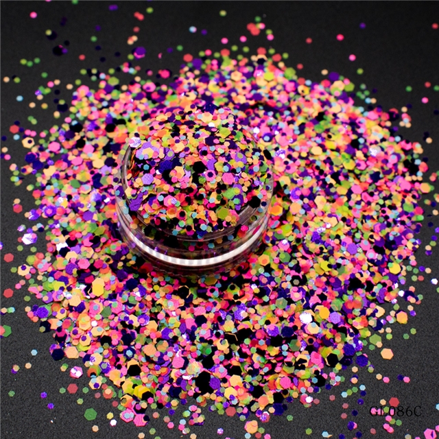 halloween mixed rainbow glitter (10g/box)