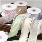 wave lace hotfix rhinestone solid color woven tape