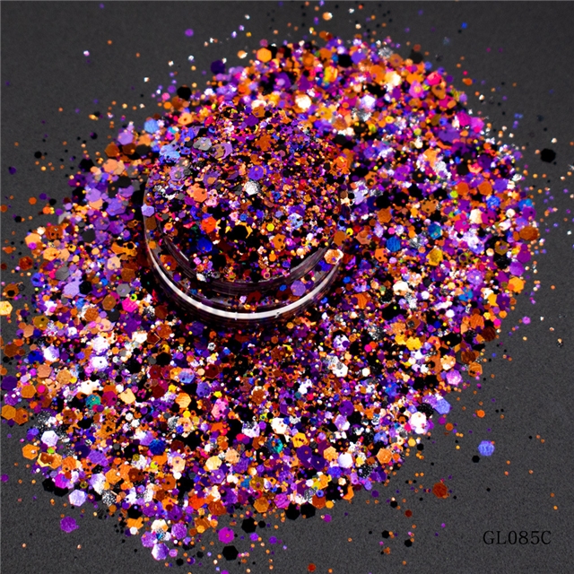 halloween mixed rainbow glitter (10g/box)