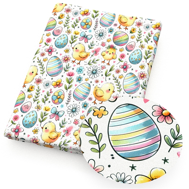 polyester cotton easter series polyester cotton fabric set (8 pcs/set)