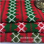 christmas colored yarn jacquard knitted fabric