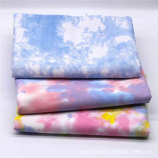 100％cotton Color tie-dye pure cotton denim fabric