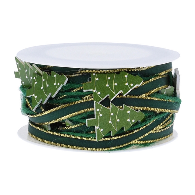 christmas wooden decorative ribbon
