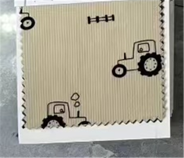 car print corduroy fabric