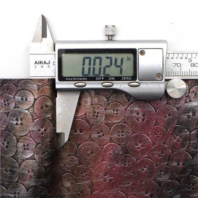 synthetic leather bump texture metallic button faux leather