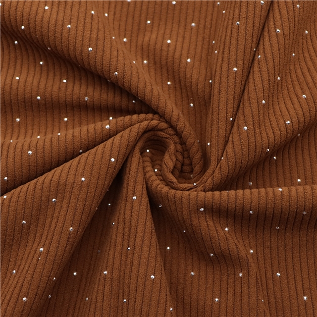 hotfix rhinestone crystals corduroy fabric