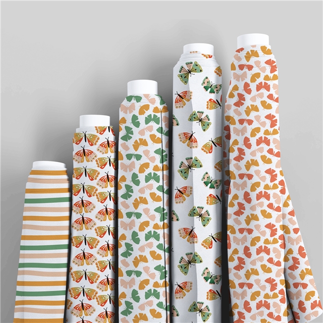 polyester cotton geometric butterfly series polyester cotton fabric set (8 pcs/set) polyester cotton fabric,50*45cm(19.7*17.7