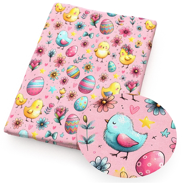 polyester cotton easter series polyester cotton fabric set (8 pcs/set)