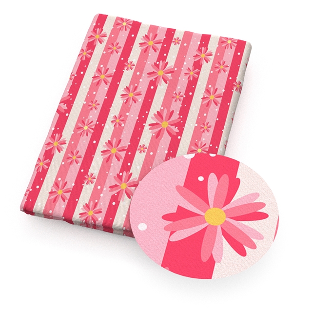 polyester cotton heart sunflower series polyester cotton fabric set (8 pcs/set)