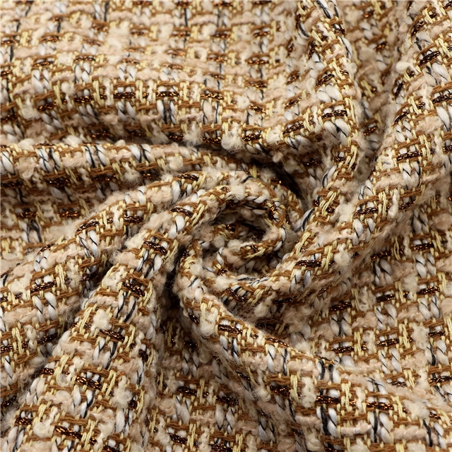 woolen bright silk woven small fragrant fabric