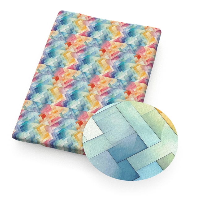 polyester cotton colorful geometric patterns series polyester cotton fabric set (6 pcs/set) polyester cotton fabric,20*20cm(7.9*7.9
