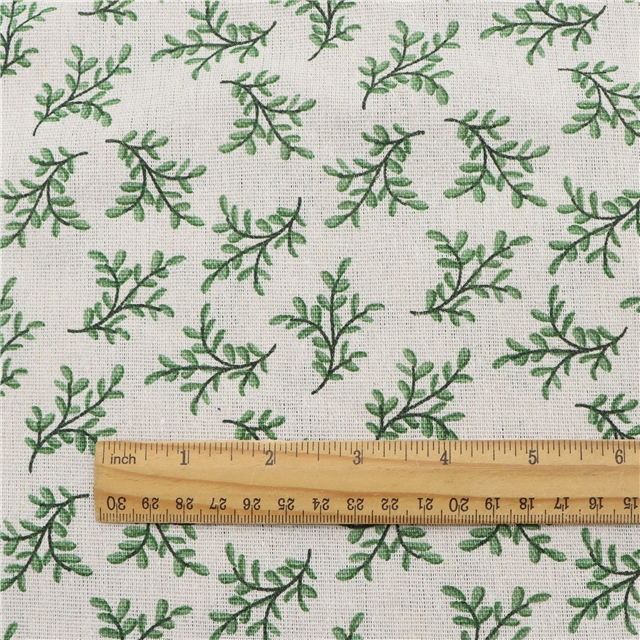 small fresh printed linen fabric