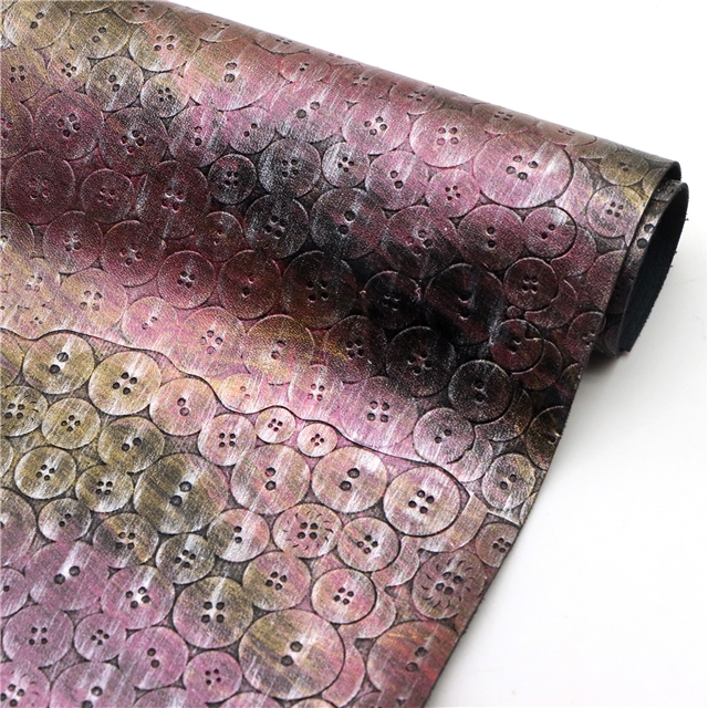 synthetic leather bump texture metallic button faux leather