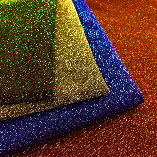 2 ways gold and silver knitted fabric