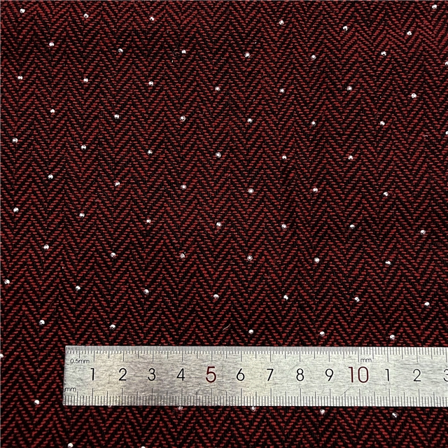 hot stamping woolen herringbone woolen fabric